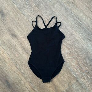 Carpezio girls leotard. Size M. Color black.